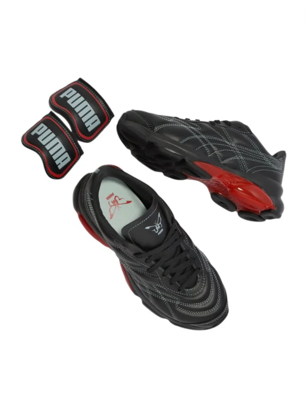 (New) Puma – Cell Dome King x Dua Lipa Sneakers (Black-Poppy Red) – Women's 8.5